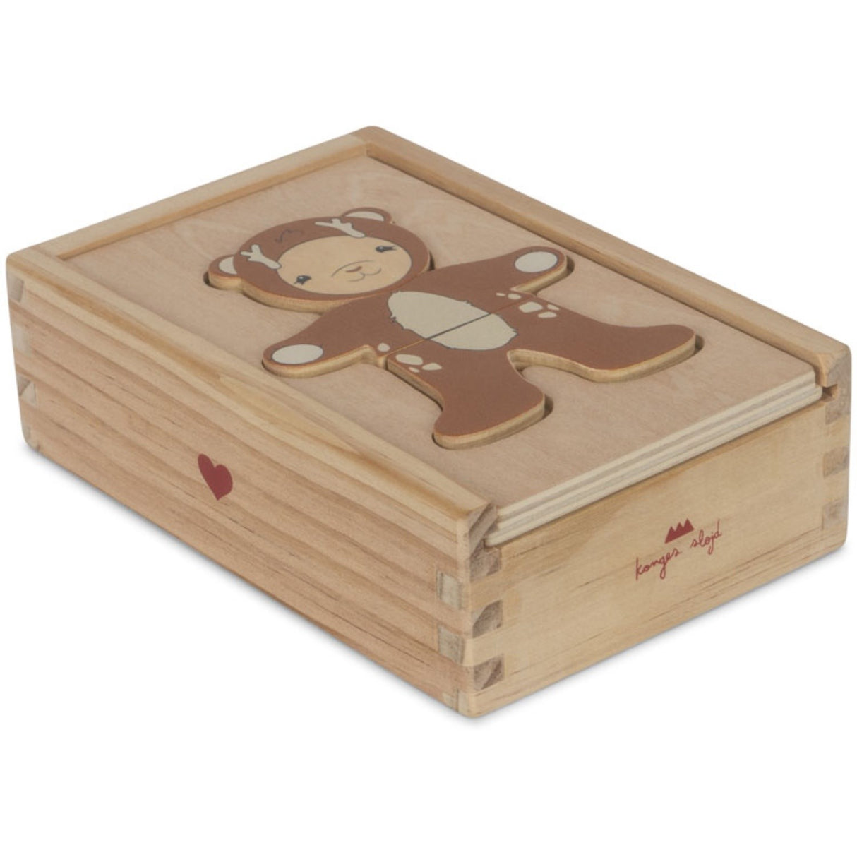 Konges Sløjd Multi Wooden Teddy Dress Up Animals Fsc