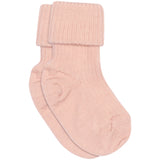 Mp Danmark Rose Dust Wool Rib Baby Socks 3-Pack