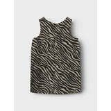 Name It Cement Black Zebra Zebra Twill Spencer Dress