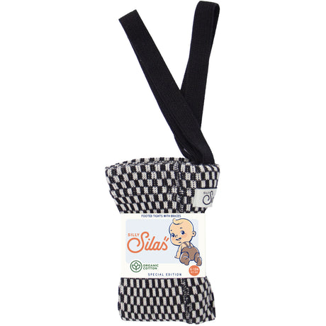 Silly Silas Black X White Checked Special Footed Tights
