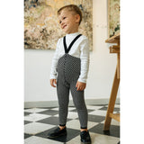 Silly Silas Black X White Checked Special Footless Tights