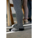 Silly Silas Black X White Checked Special Footed Tights