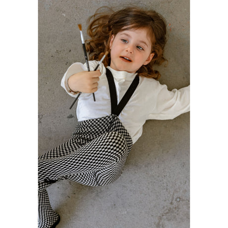 Silly Silas Black X White Checked Special Footed Tights