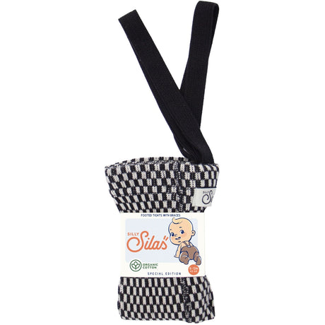 Silly Silas Black X White Checked Special Footed Tights