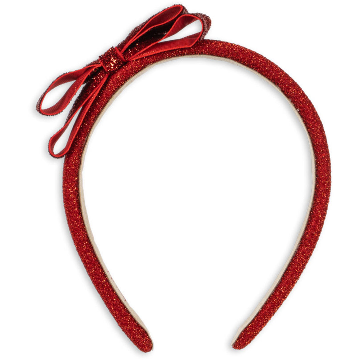 Konges Sløjd Red/Glitter Velvet Bow Hairbrace