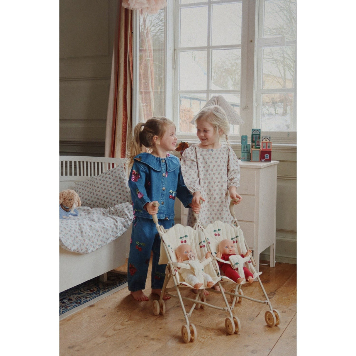 Konges Sløjd Ma Grande Cerise Twin Doll Stroller