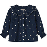 Fliink Insignia Blue AOP Dolly Dot Blouse