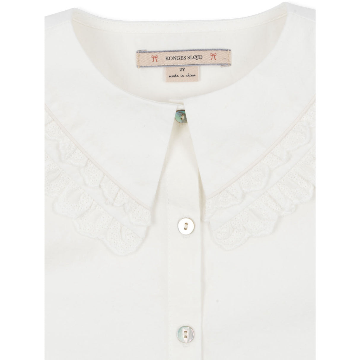 Konges Sløjd Optic White Coeur Collar Shirt Gots