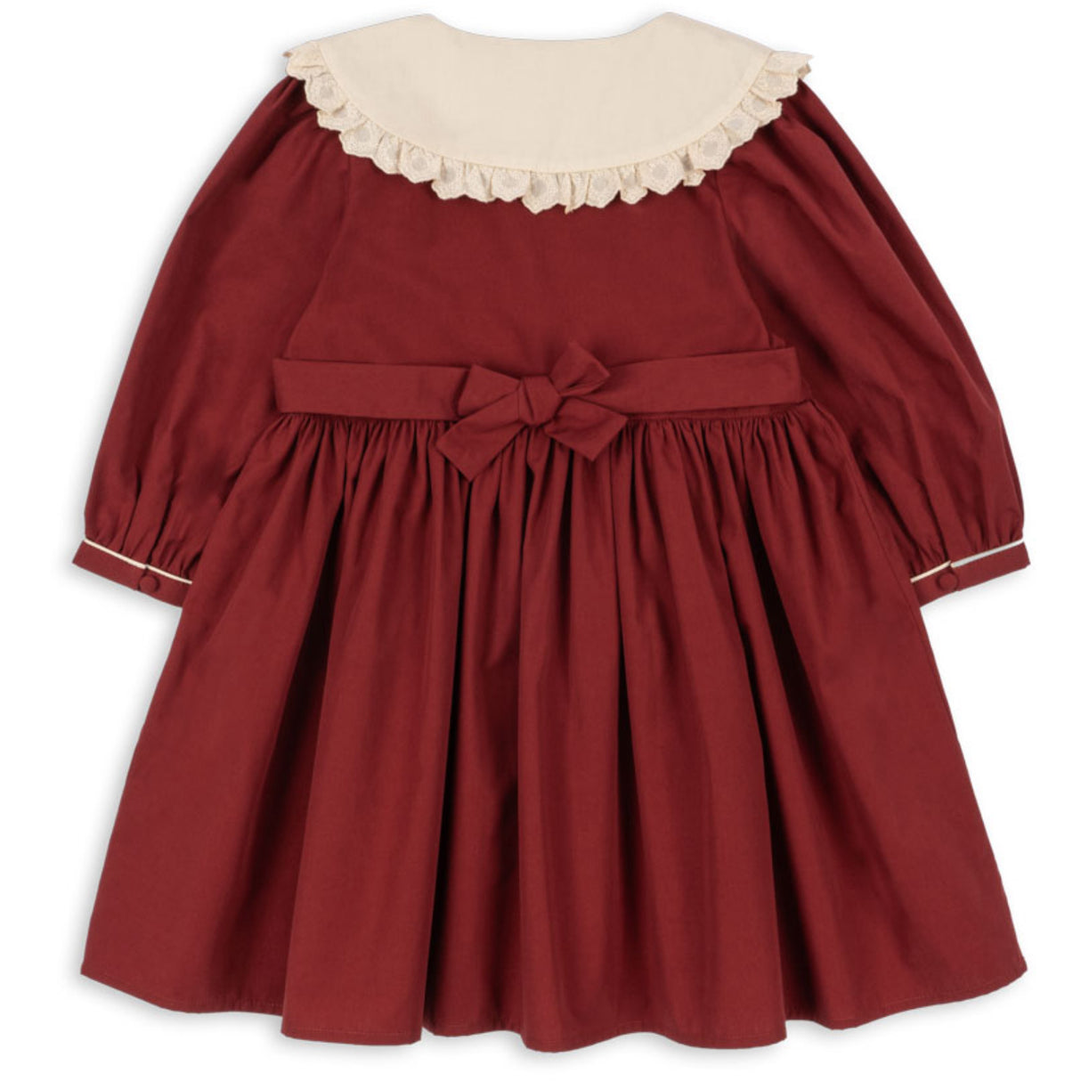 Konges Sløjd Red Dahlia Coeur Collar Dress Gots