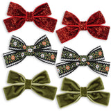 Konges Sløjd Red/Green 6 Pack Micki Bow Hair Clips