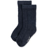 Konges Sløjd Navy Wool Pointelle Socks