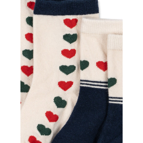 Konges Sløjd Heart Mix 2 Pack Jaquard Socks