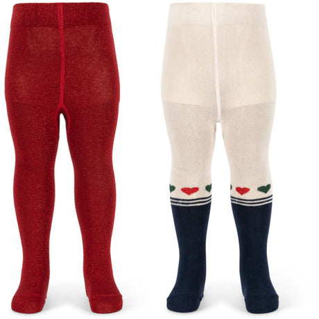 Konges Sløjd Heart Mix 2 Pack Lurex Tights