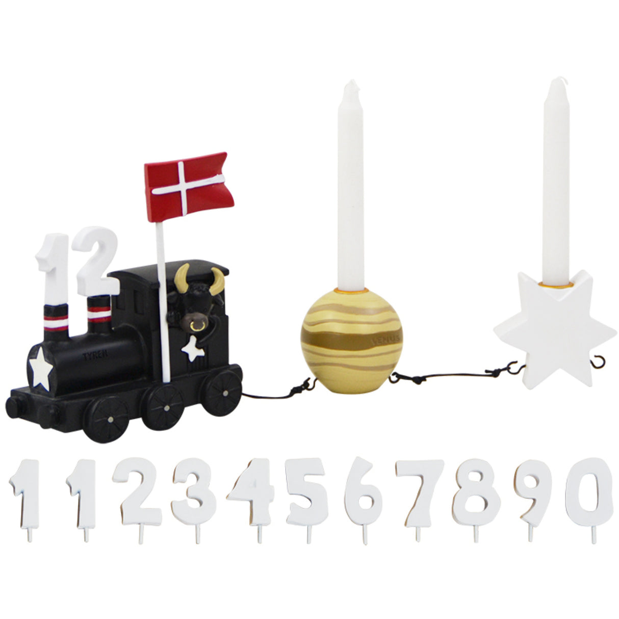 Kids by Friis Tyren Birthday Train M. Planet Og Stjerne