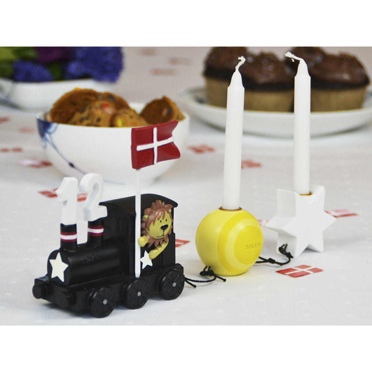 Kids by Friis Løven Birthday Train M. Planet Og Stjerne