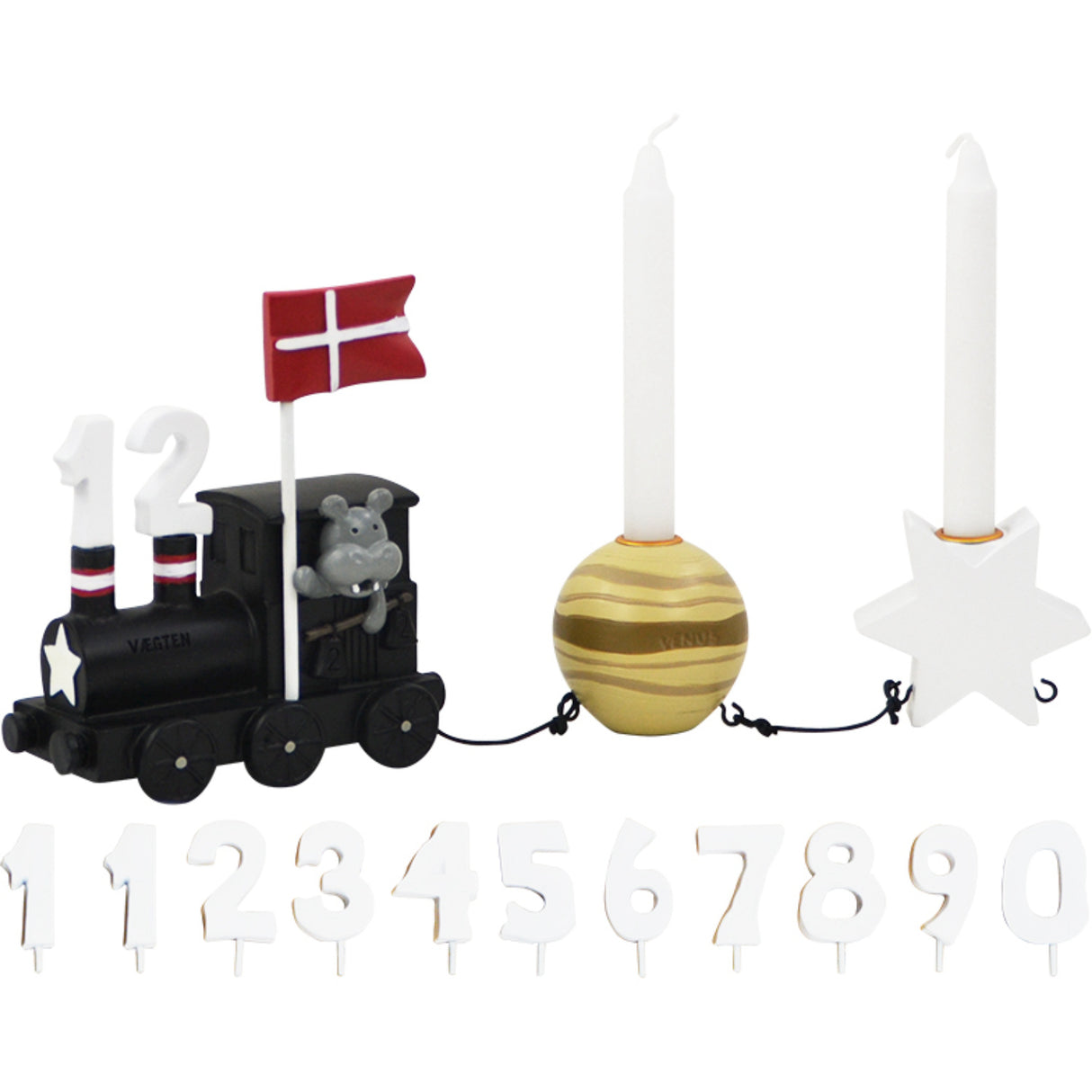 Kids by Friis Vægten Birthday Train M. Planet Og Stjerne