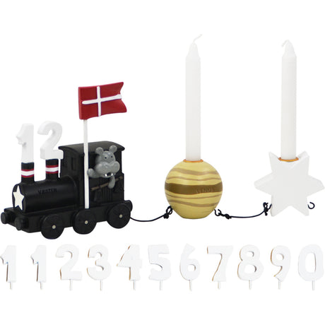 Kids by Friis Vægten Birthday Train M. Planet Og Stjerne