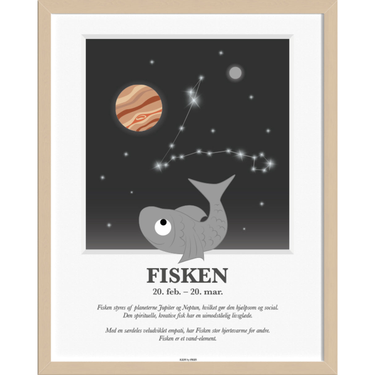 Kids by Friis A3 Poster M. Stjernetegn, Fisken