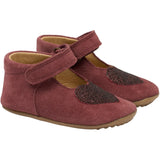 Pom Pom Dark Burgendy Beginner shoes Ballerina Heart