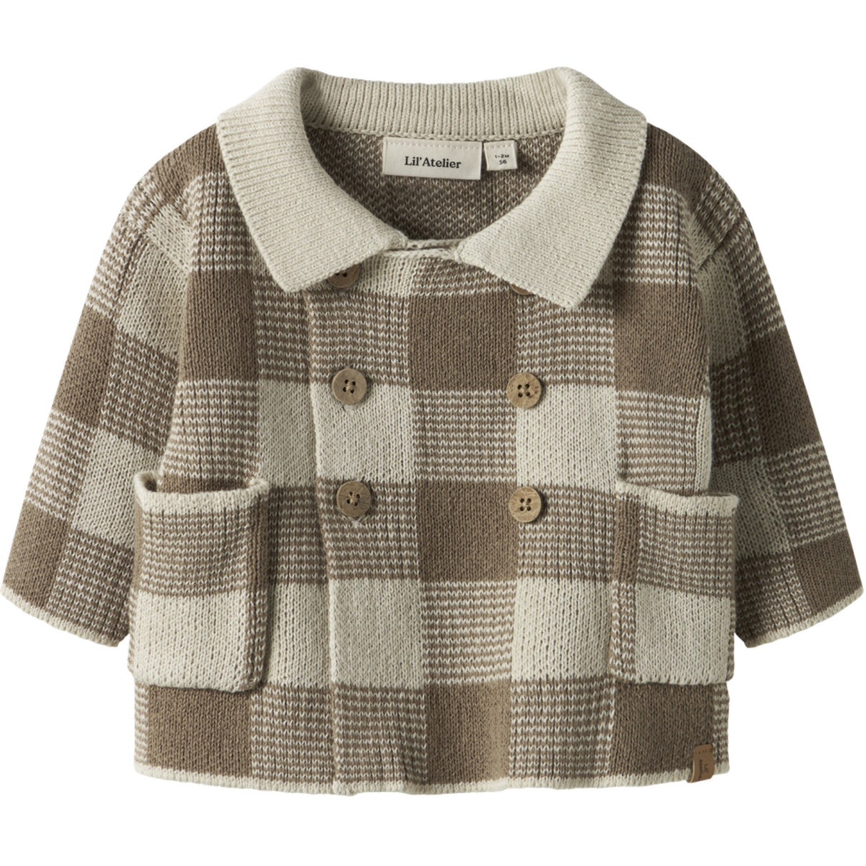 Lil'Atelier Sepia Tint Nbmrobo Ls Loose Knit Card Lil