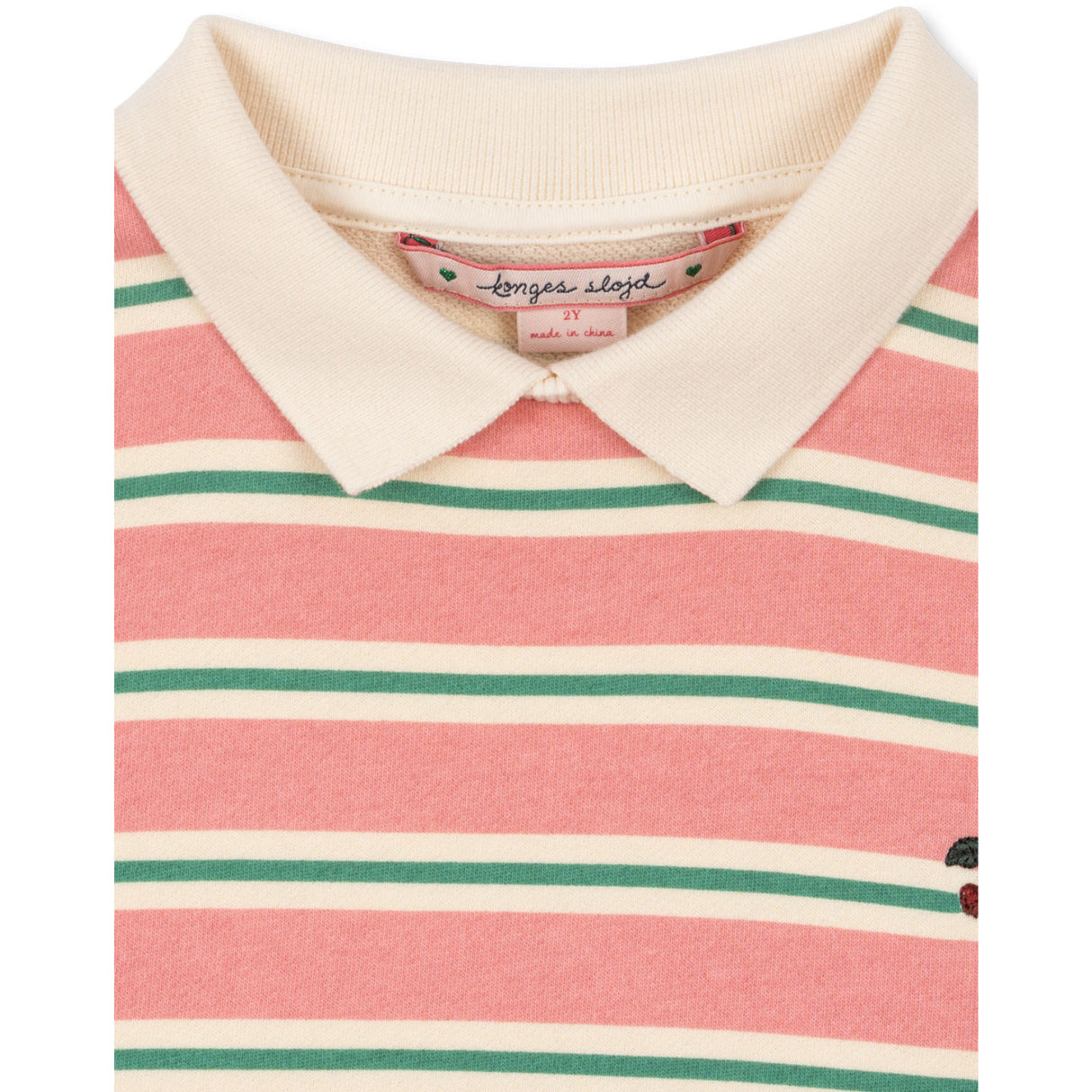 Konges Sløjd Blush Bound Stripe Spotty Ls Dress Gots