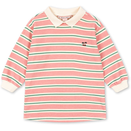 Konges Sløjd Blush Bound Stripe Spotty Ls Dress Gots
