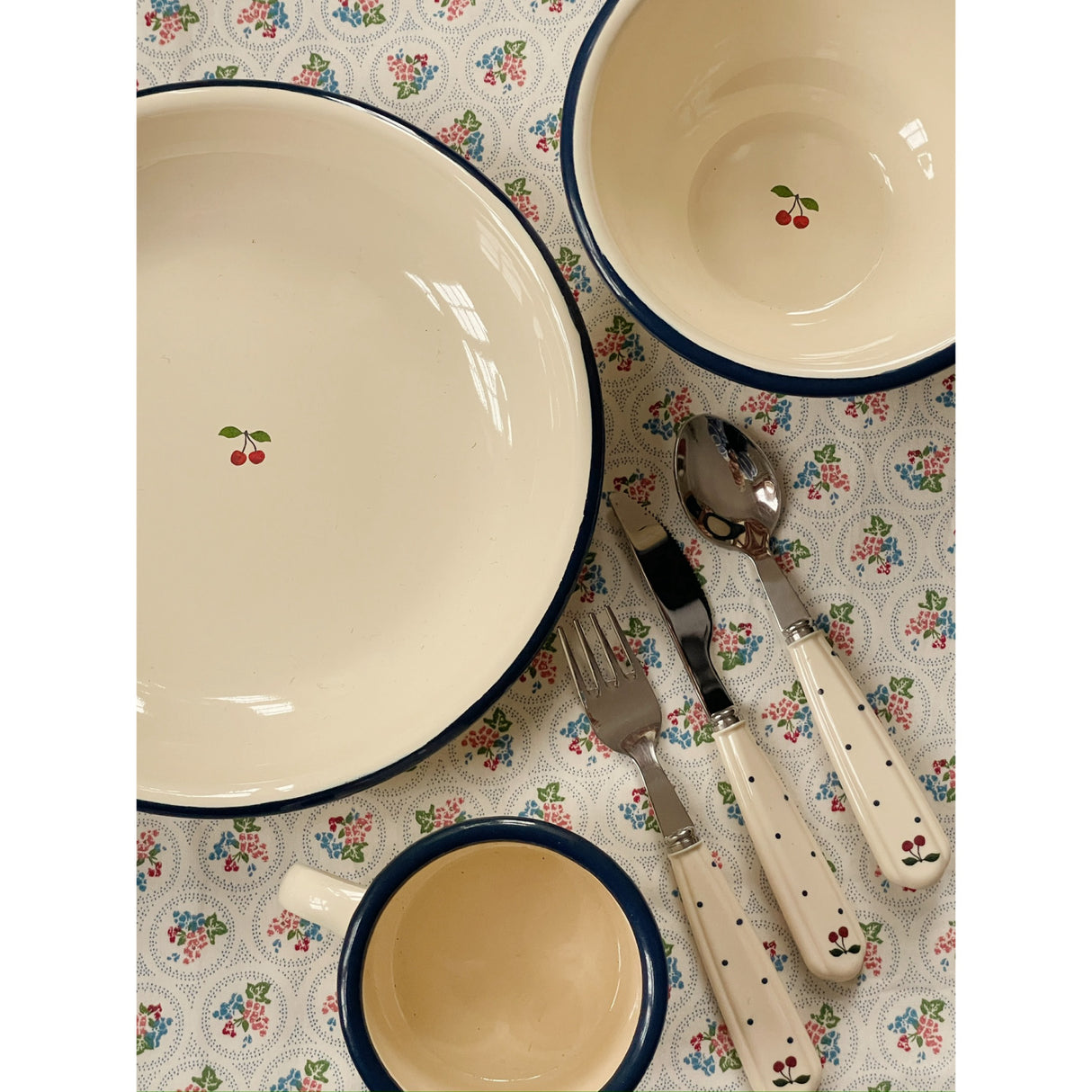 Konges Sløjd Navy Dot Cutlery Set