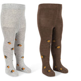 Konges Sløjd Lemon 2 Pack Jaquard Tights Lemon