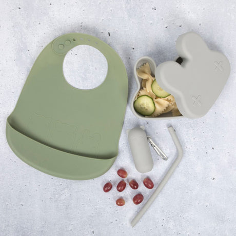 We Might Be Tiny Gul & Støvet Grøn 2-Pack Bibs