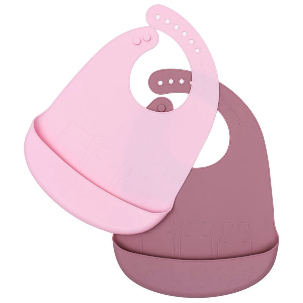 We Might Be Tiny Lyserød & Støvet Rosa 2-Pack Bibs