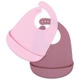 We Might Be Tiny Lyserød & Støvet Rosa 2-Pack Bibs