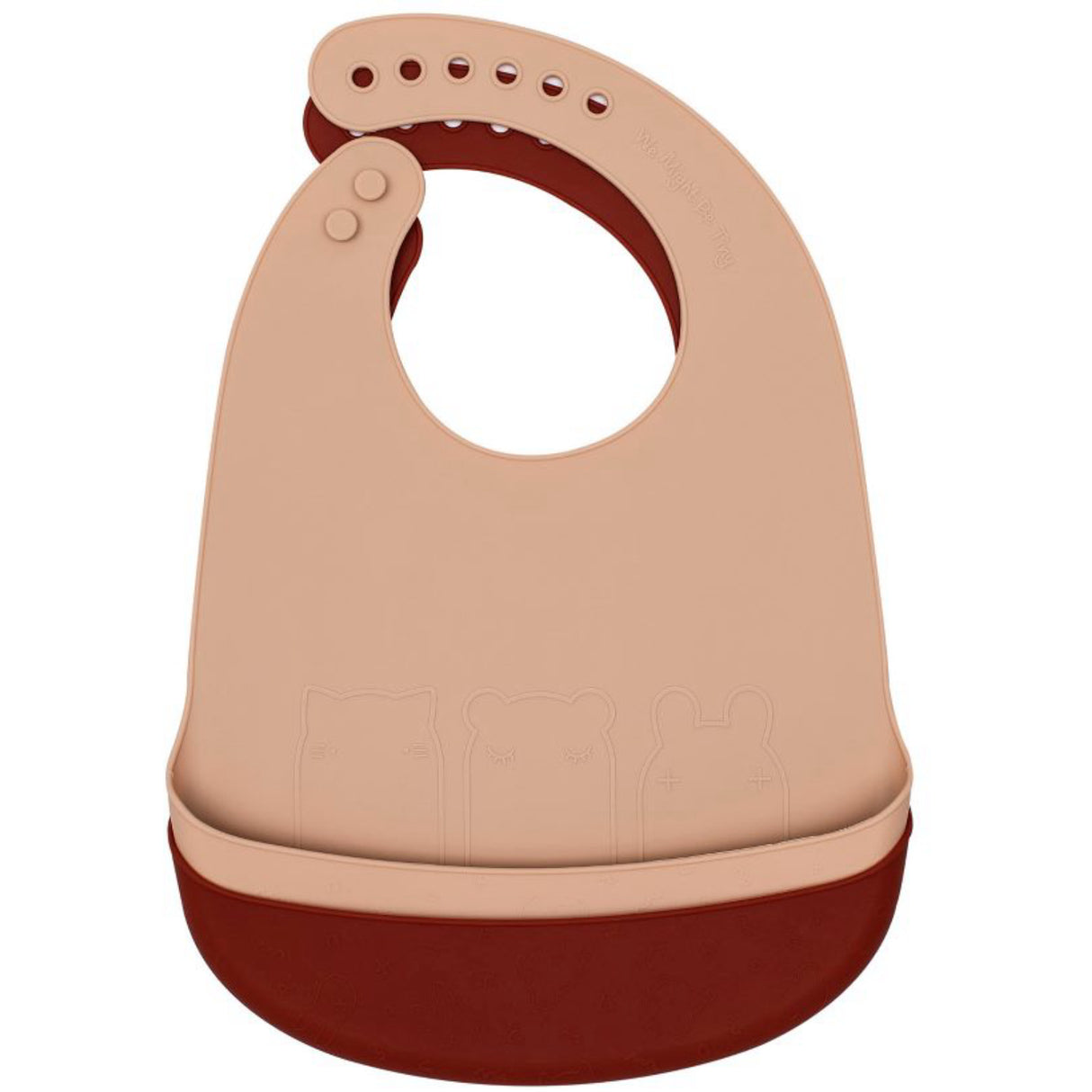 We Might Be Tiny Rust & Beige 2-Pack Bibs