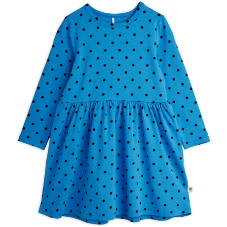 Mini Rodini Blue Polka Dots AOP Ls Dress