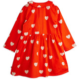 Mini Rodini Red Hearts AOP Woven Ls Dress