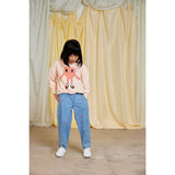 Mini Rodini Pink Heart In Shoes Chenille Sweatshirt