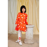 Mini Rodini Red Hearts AOP Woven Ls Dress