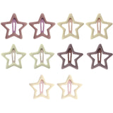 Bow's by Stær Brown Snap Hair Clip - Star (10 Pack)