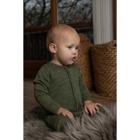 Joha Dark Olive Nightsuit 2-in-1 Fødder