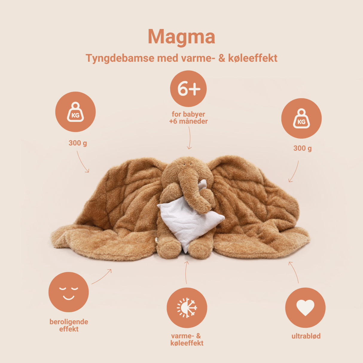 MEMBANTU Grey Warm & Weight Plush Magma01