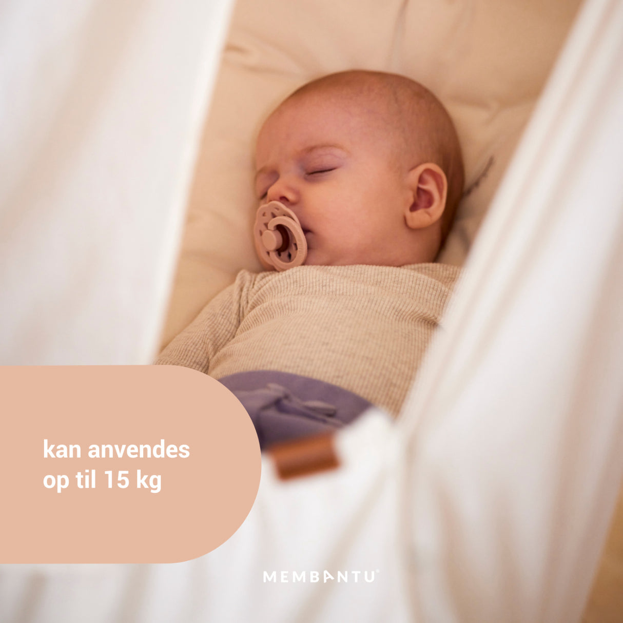 MEMBANTU Grey Organic Baby Hammock Premium