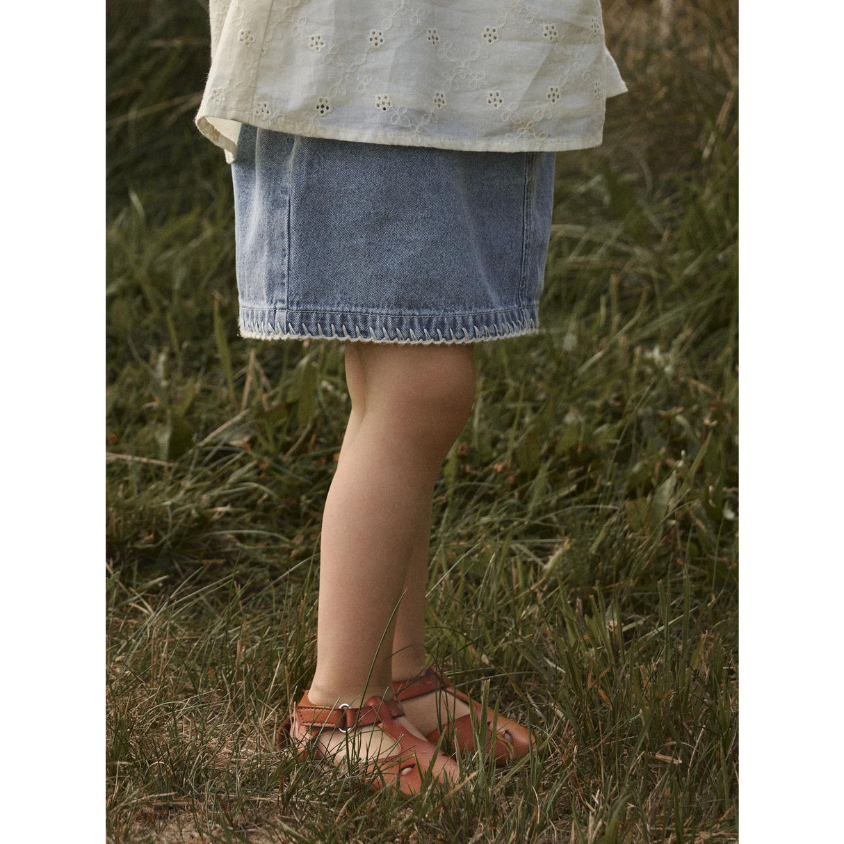 Lil'Atelier Medium Blue Denim Nmffunda Loose Dnm Skirt 5552-Fd Lil