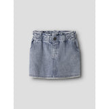 Lil'Atelier Medium Blue Denim Nmffunda Loose Dnm Skirt 5552-Fd Lil