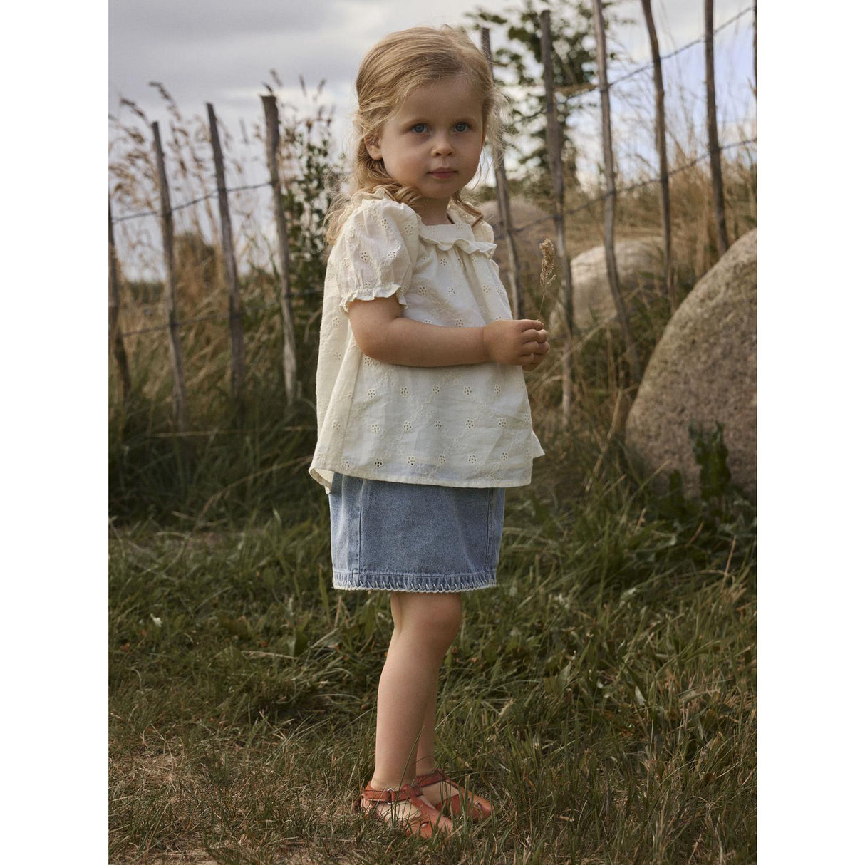 Lil'Atelier Medium Blue Denim Nmffunda Loose Dnm Skirt 5552-Fd Lil