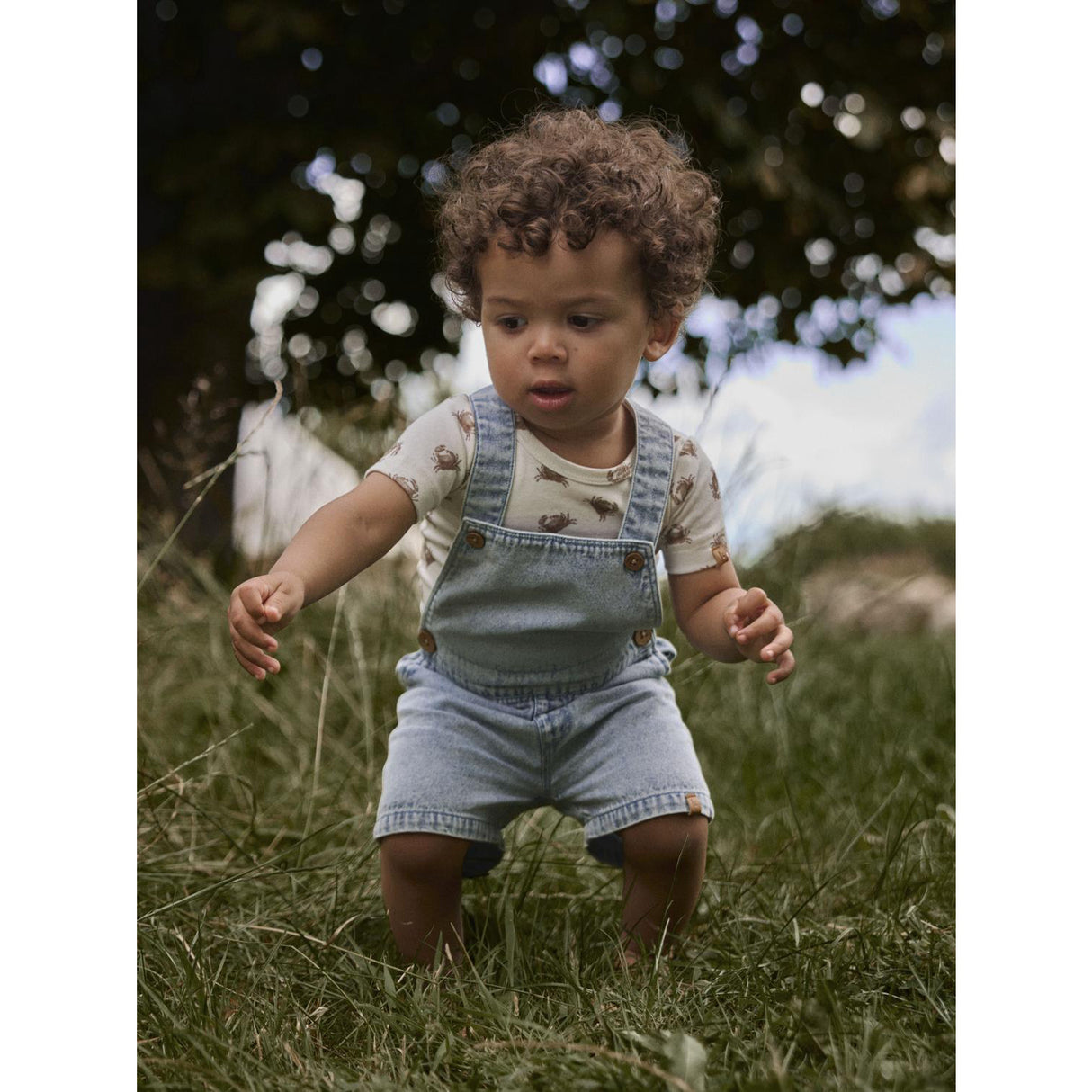 Lil'Atelier Medium Blue Denim Nbmfunda Loose Shortall 5552-Fd Lil