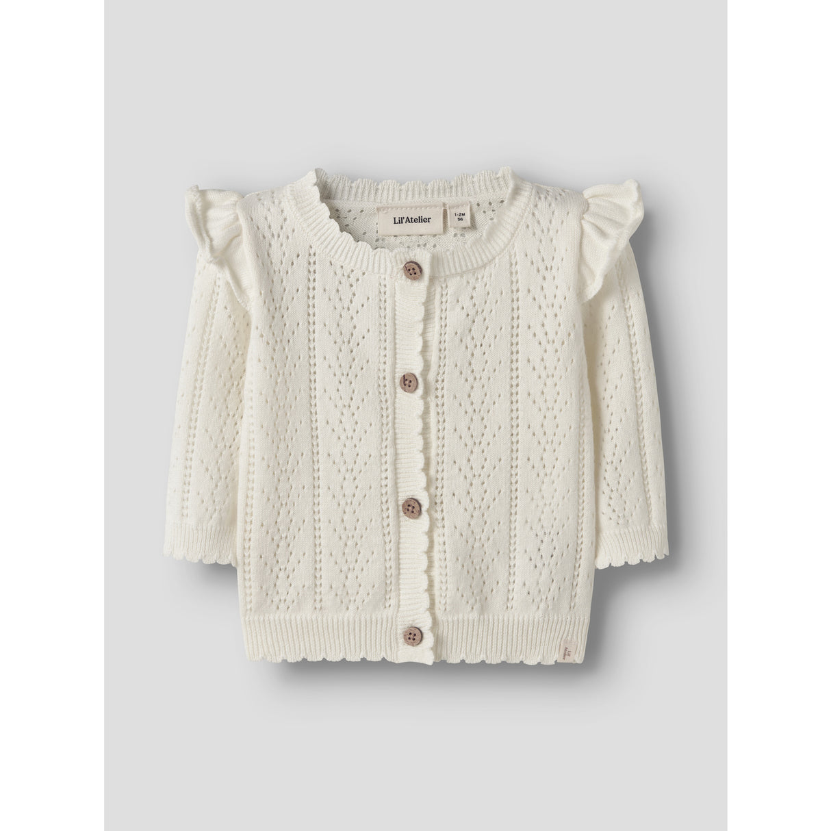 Lil'Atelier Coconut Milk Nbfjela Ls Knit Card Lil