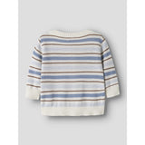 Lil'Atelier Coconut Milk Dusty Blue Nbmhito Ls Knit Card Lil