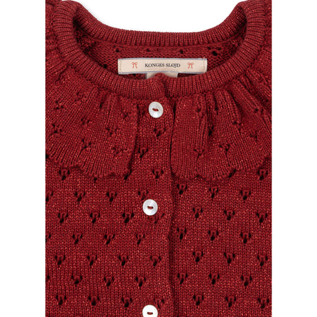 Konges Sløjd Red Dahlia Holiday Knit Cardigan