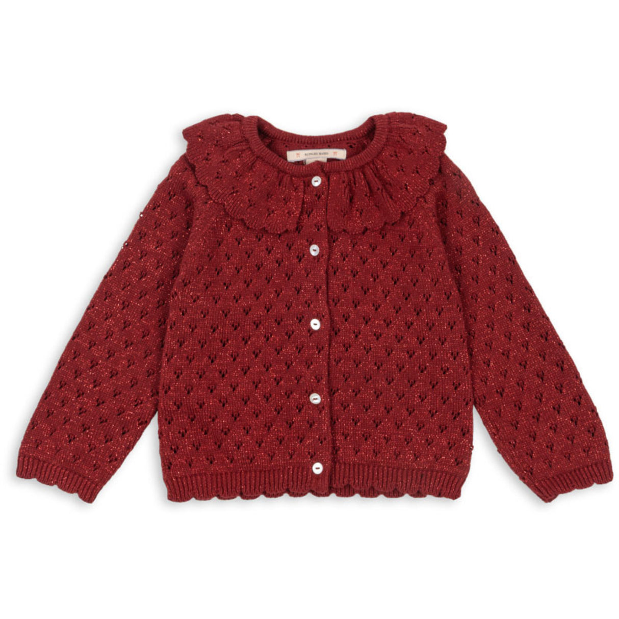 Konges Sløjd Red Dahlia Holiday Knit Cardigan
