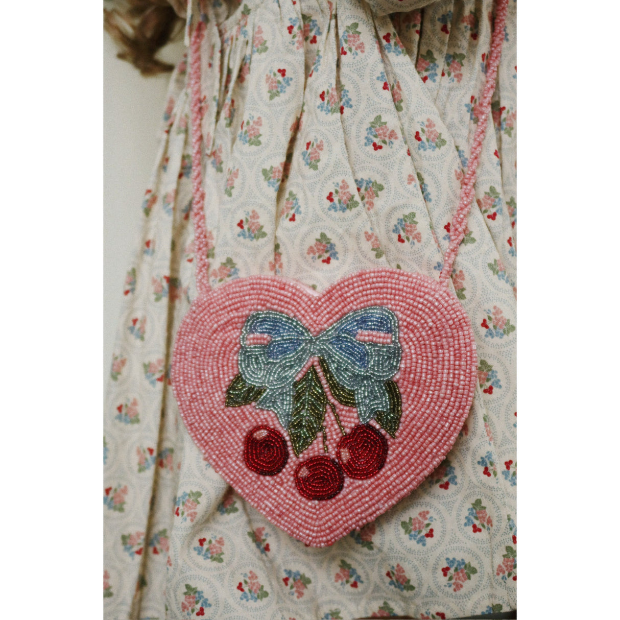 Konges Sløjd Amarena Beaded Heart Bag