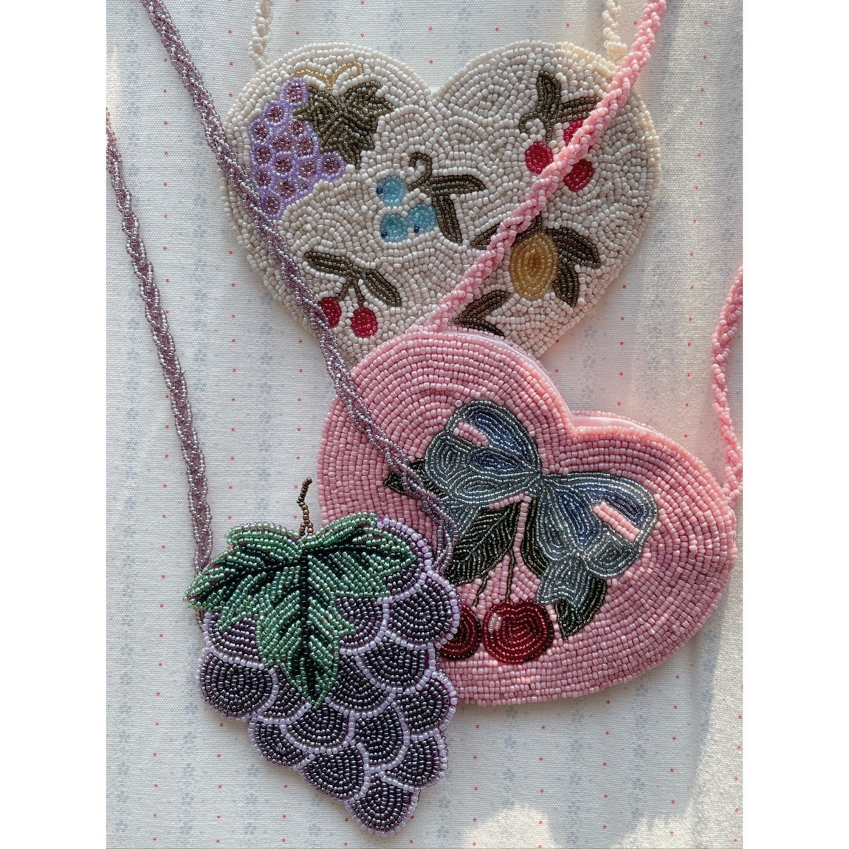Konges Sløjd Amarena Beaded Heart Bag